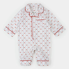 Heart Stripe on Poplin Romper | Petit Lem-2