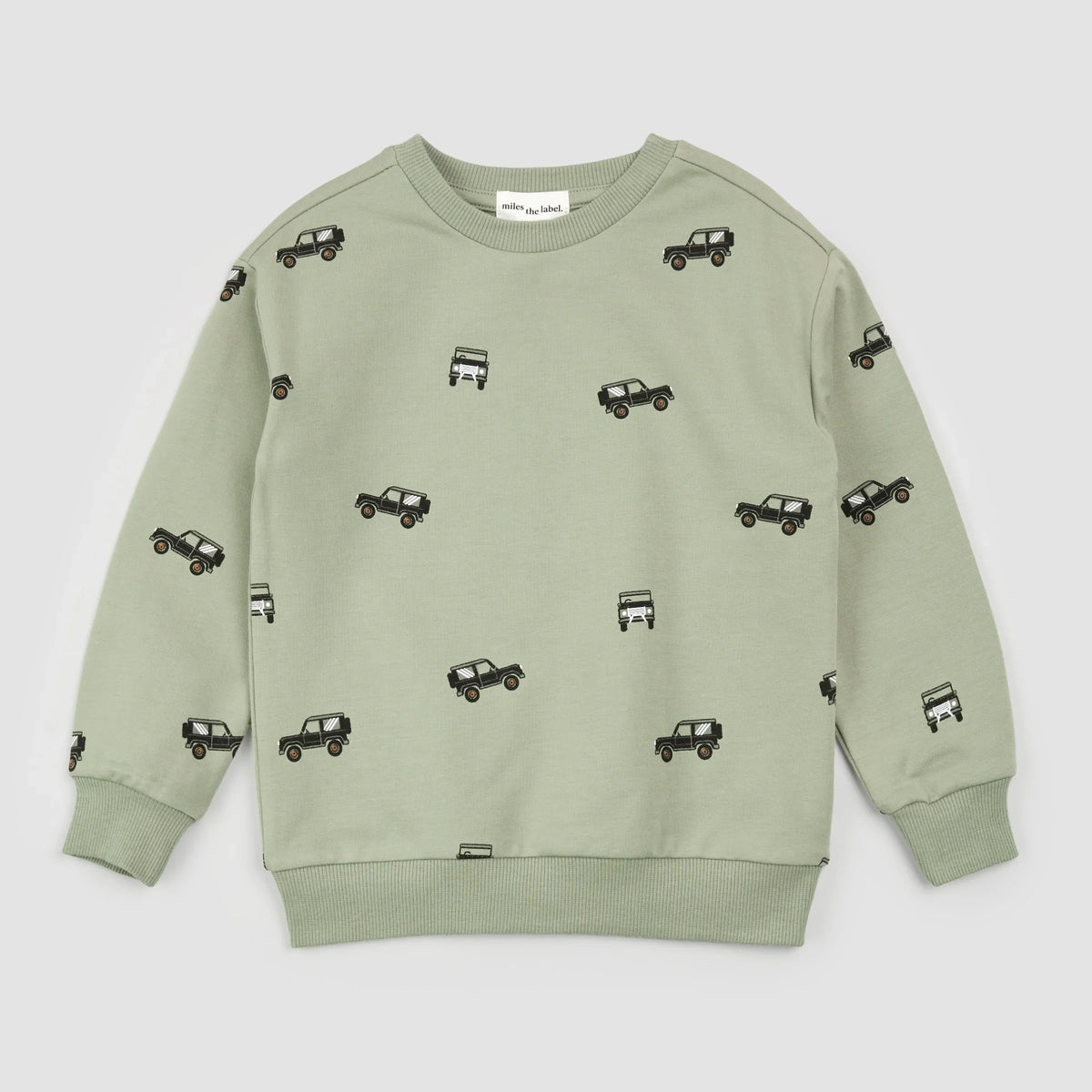 Off Roading Print on Sage Sweatshirt | Miles the Label-1