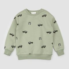 Off Roading Print on Sage Sweatshirt | Miles the Label-1