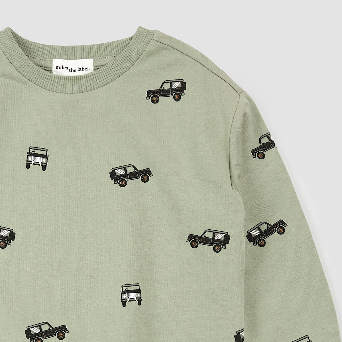 Off Roading Print on Sage Sweatshirt | Miles the Label-2