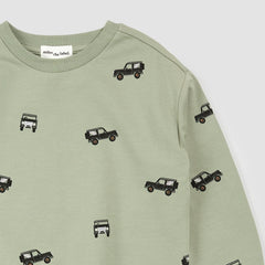 Off Roading Print on Sage Sweatshirt | Miles the Label-2