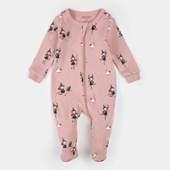 Witch Glow in the Dark Print on Pink Sleeper | Petit Lem-1