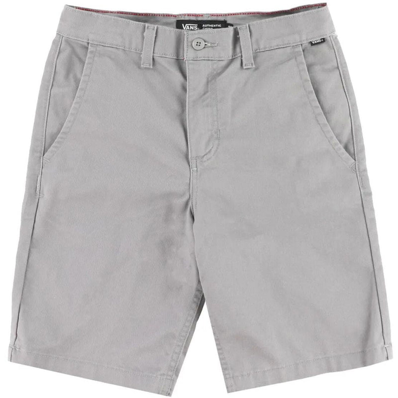 Vans 'Authentic' Stretch Chino Shorts - Light Grey (KIDS)-1