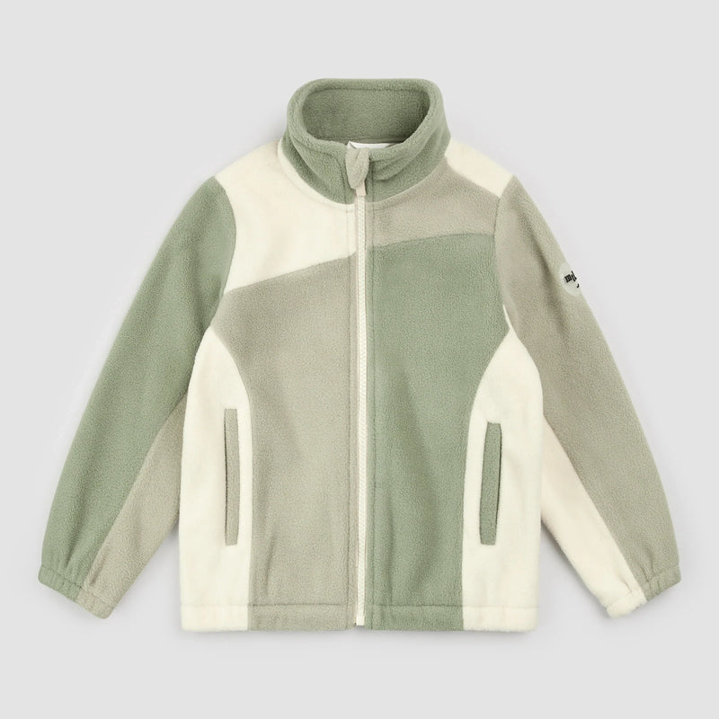 Fleece Jacket | Color Block on Sage | Miles the Label-1