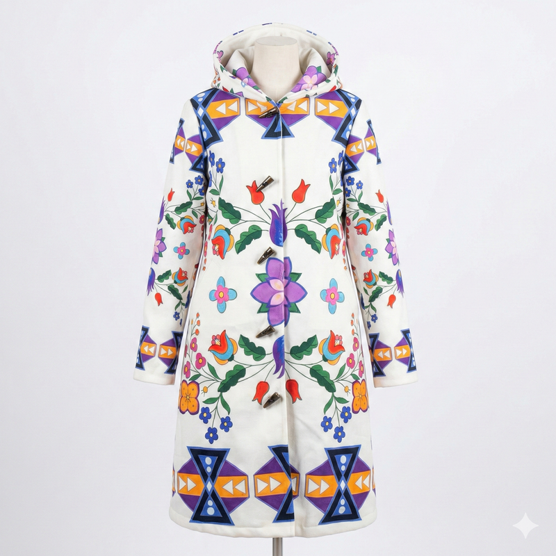 Arctic Flowers Long Coat-2