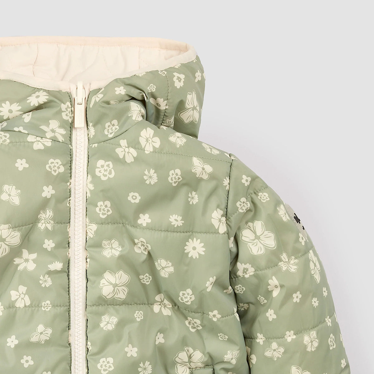 Reversible Jacket | Sage Floral Print on Birch | Miles the Label-5
