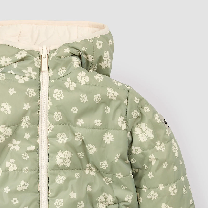 Reversible Jacket | Sage Floral Print on Birch | Miles the Label-5