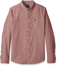RVCA 'That'll Do' L/S Shirt - Salmon (KIDS)-1