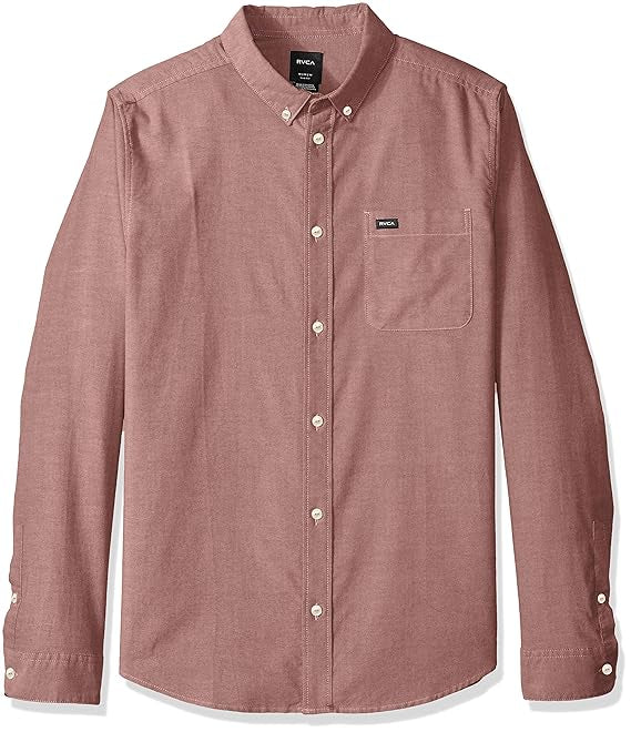 RVCA 'That'll Do' L/S Shirt - Salmon (KIDS)-1