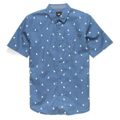 Vans 'Shark Fin Ditsy' S/S Shirt - Blue (KIDS)-1