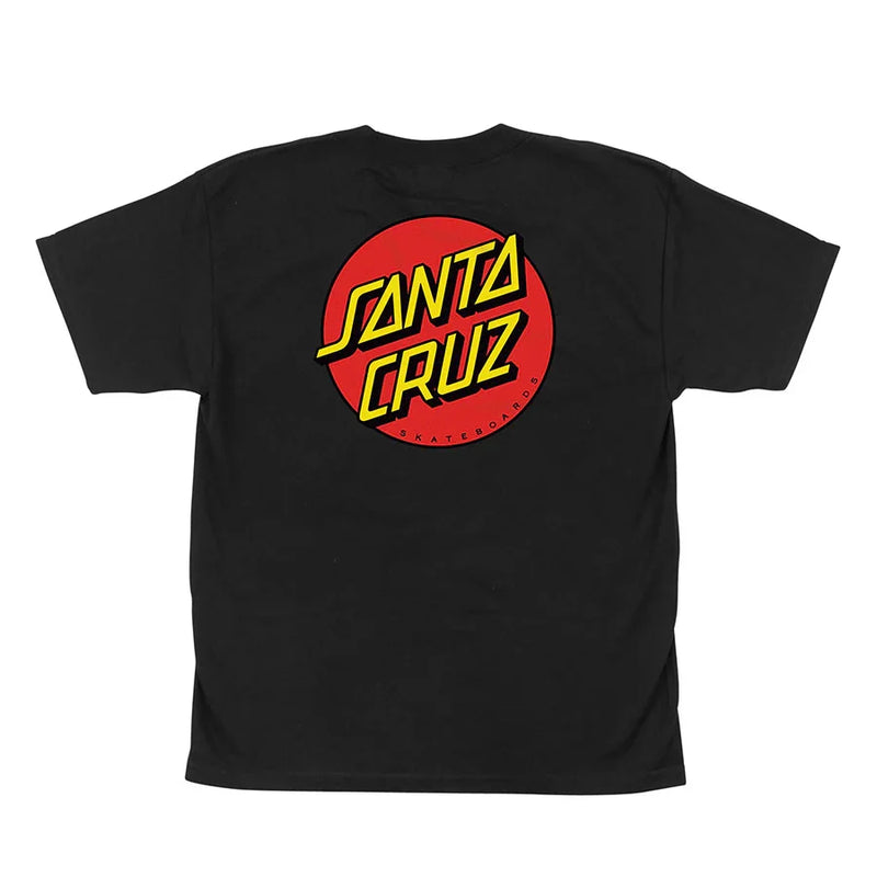 Santa Cruz 'Classic Dot' Tee- Black (KIDS)-2