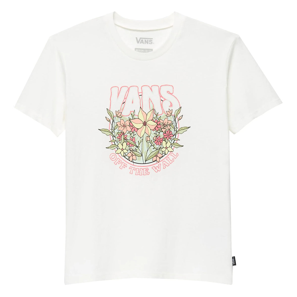 Vans 'Rock Floral' Cropped Tee - White (Women's)-1