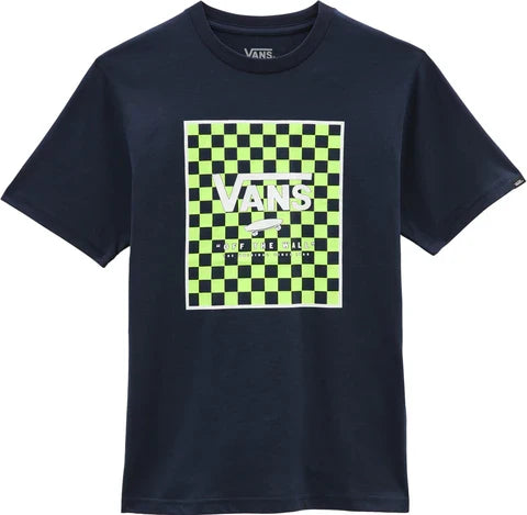 Vans 'Print Box' Tee - Navy/Lime (KIDS)-1