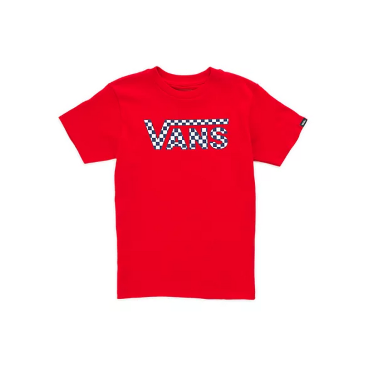 Vans 'Classic Check' Tee - Red (KIDS)-1