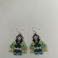 American Kachina Doll Girl Woman (GREEN)-1