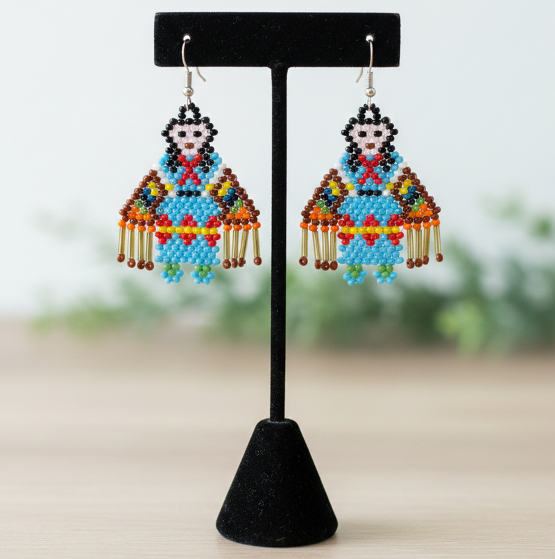 American Kachina Doll Girl Woman (LIGHT BLUE)-1