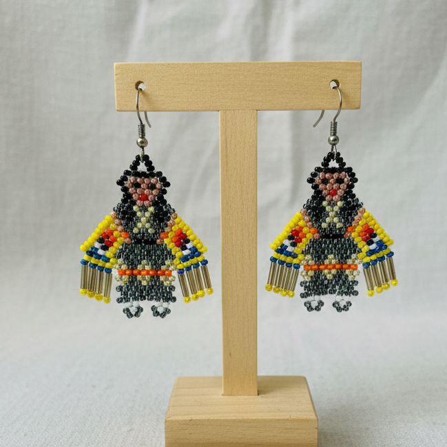 American Kachina Doll Girl Woman Grey-1