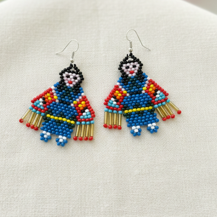 American Kachina Doll Girl Woman (Blue)-1