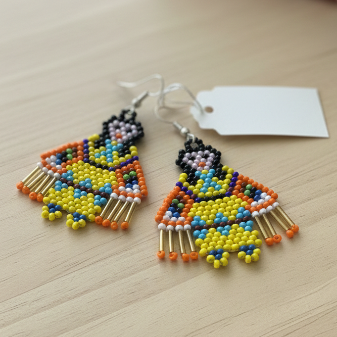 American Kachina Doll Girl Woman (Yellow)-1