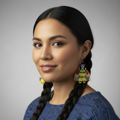 American Kachina Doll Girl Woman (Yellow)-2