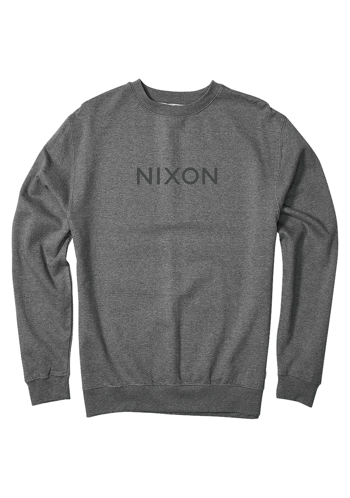Nixon 'Wordmark Crew' Sweatshirt - Dark Heather Grey-1