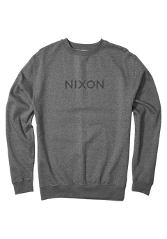 Nixon 'Wordmark Crew' Sweatshirt - Dark Heather Grey-1