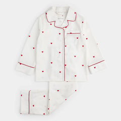 Small Hearts on Poplin PJ Set | Petit Lem-1