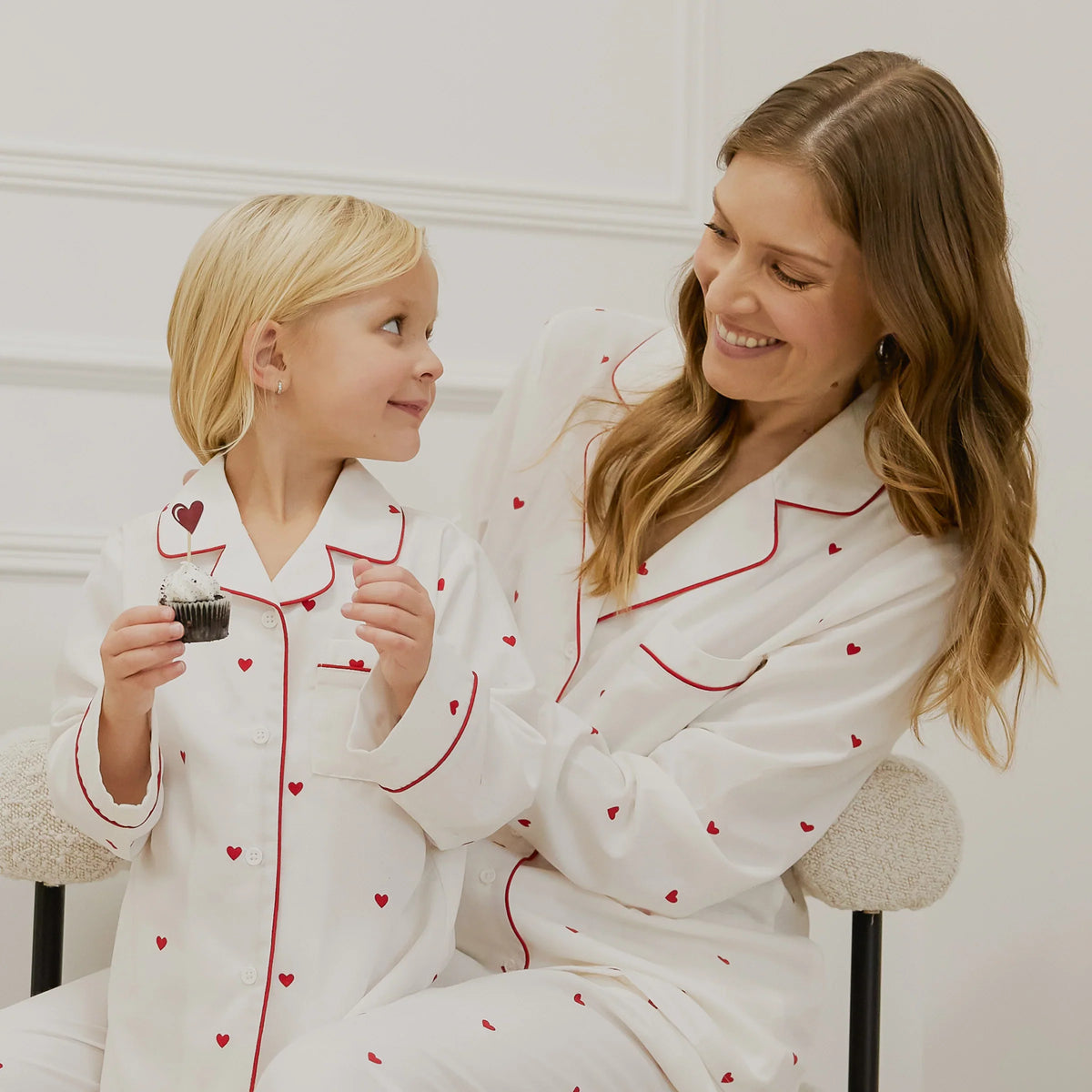 Small Hearts on Poplin PJ Set | Petit Lem-2