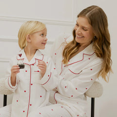 Small Hearts on Poplin PJ Set | Petit Lem-2