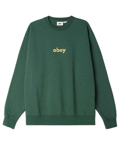 Obey 'Lowercase' Sweatshirt - Dark Cedar-1