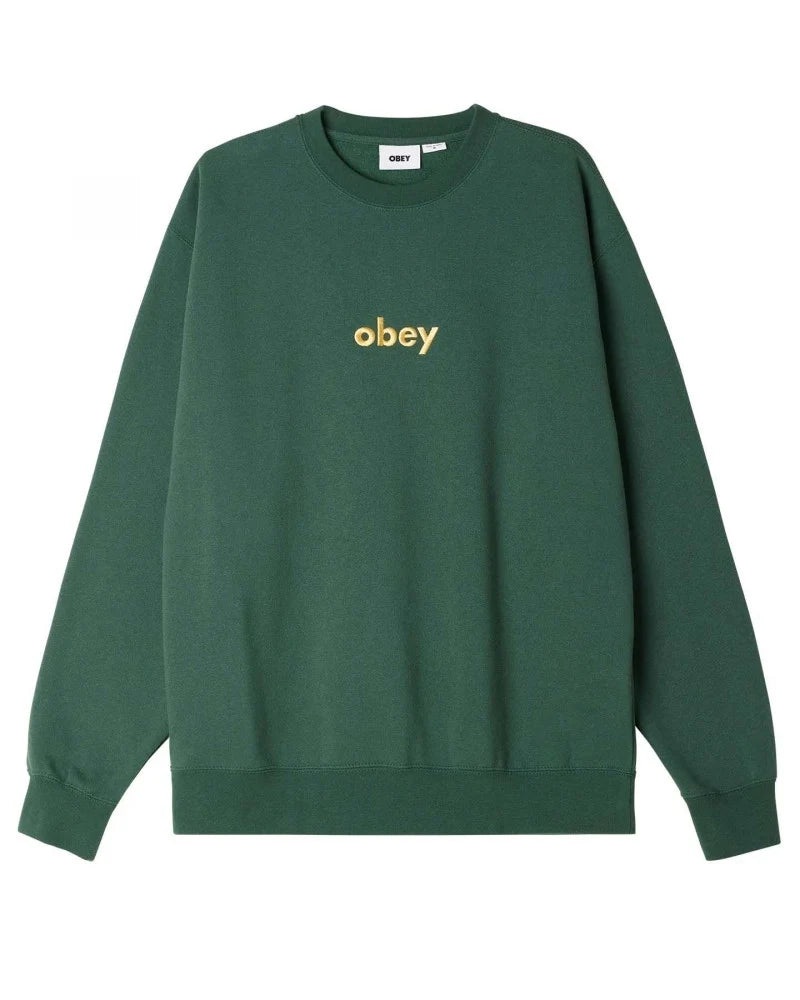 Obey 'Lowercase' Sweatshirt - Dark Cedar-1