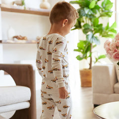 I Dig You Print on Lunar Rock PJ Set | Petit Lem-1