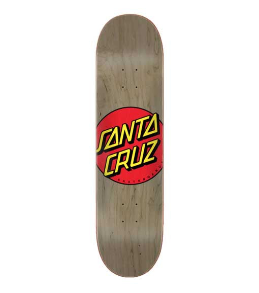 Santa Cruz 'Classic Dot' Skate Deck - Woodgrain-1