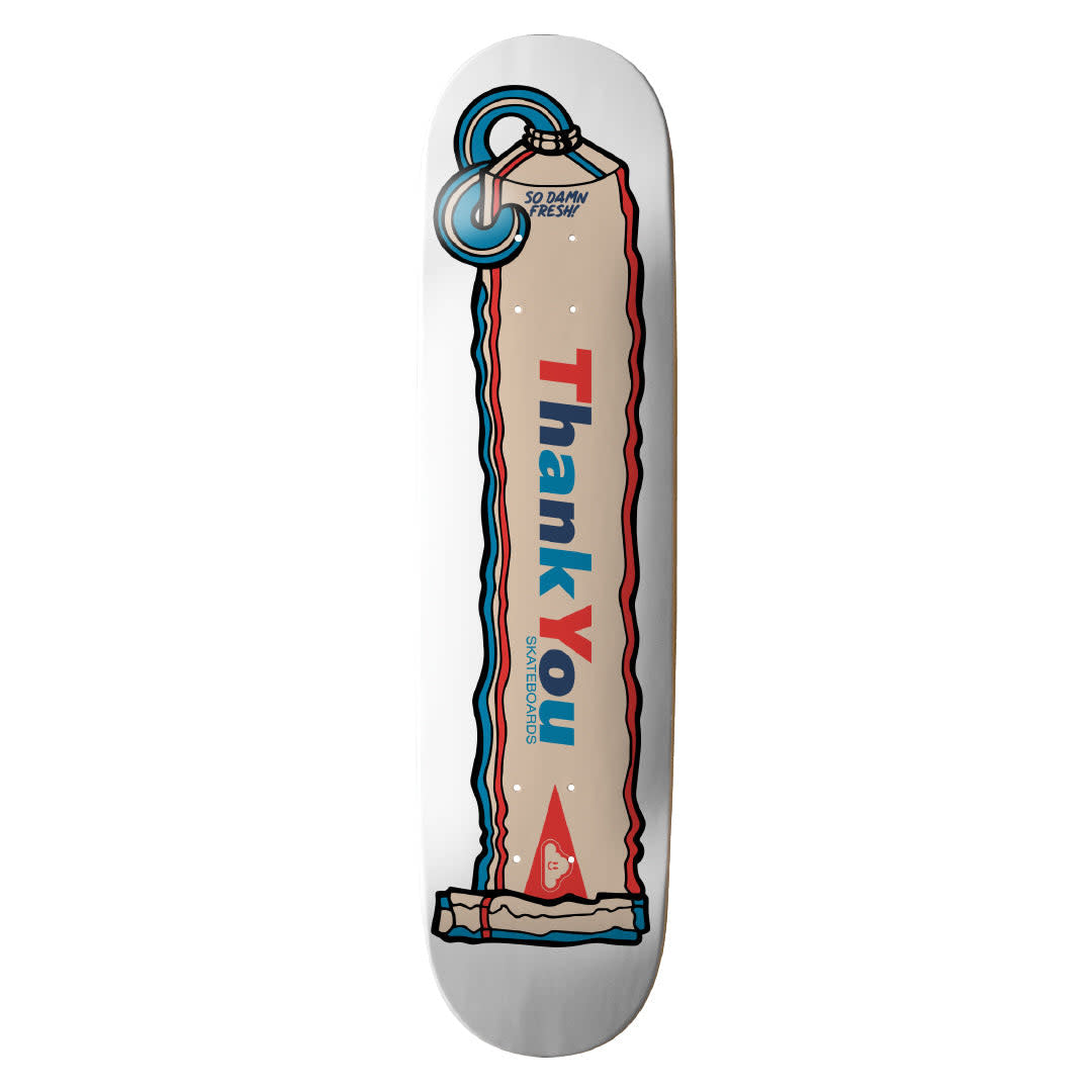 Thank You 'Fresh' Skate Deck - White-1