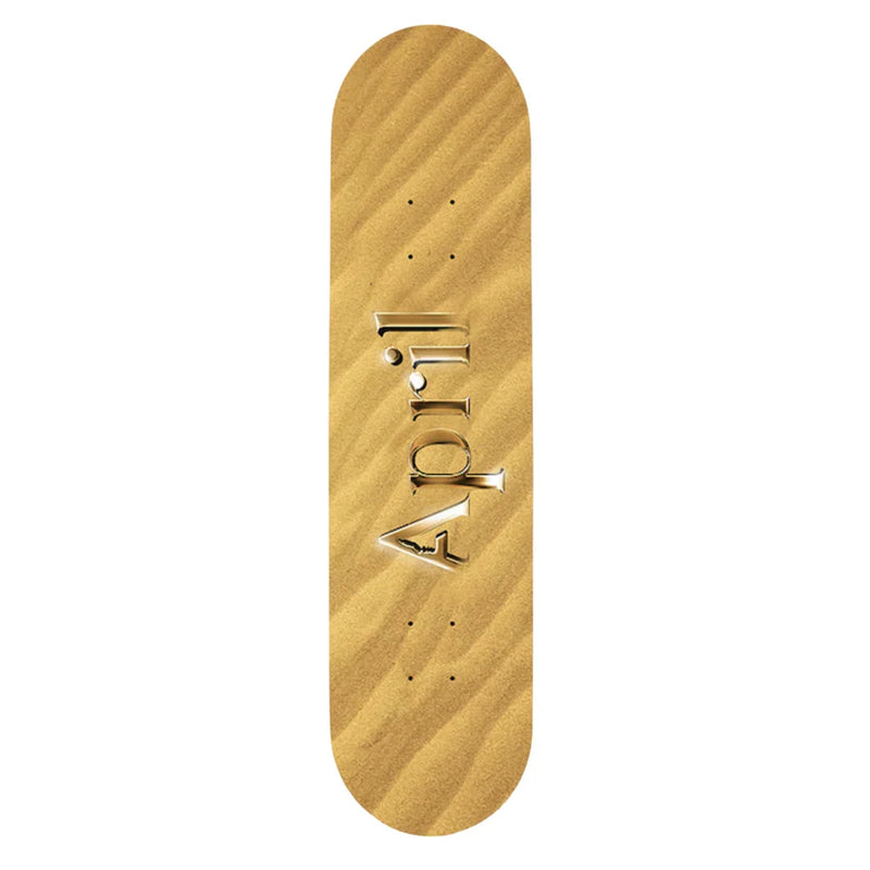 April Skateboards 'OG Logo Sand' Skate Deck - Gold-1