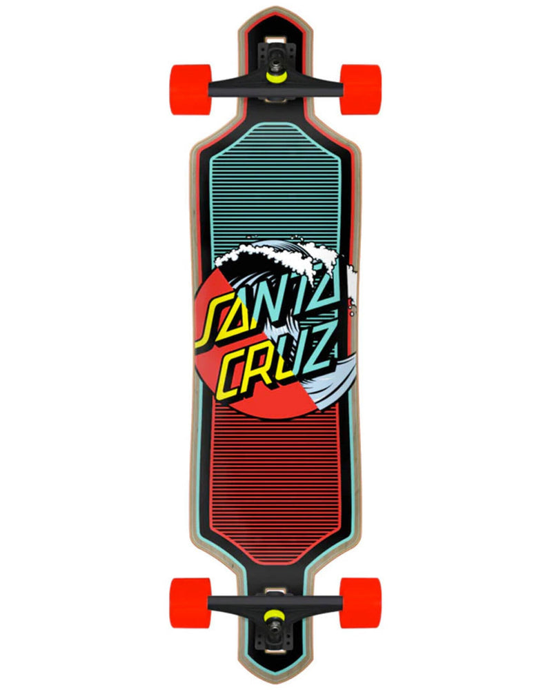 Santa Cruz 'Wave Dot Splice' Complete Longboard - Red/Blue-1