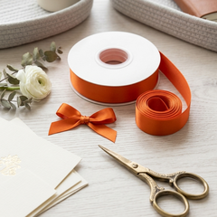 30 Meter Double Face Orange #761 Ribbon Roll-1