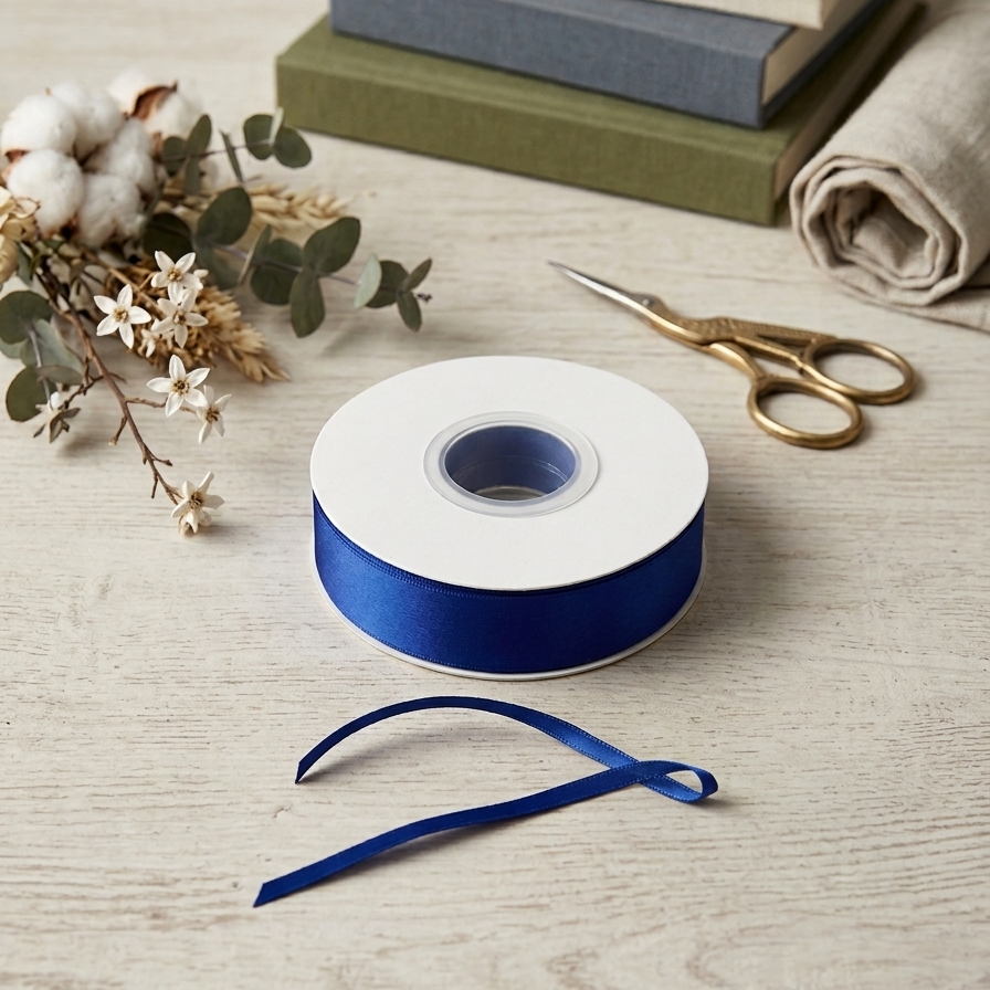 30 Meter Double Face Royal Blue #329 Ribbon Roll-1