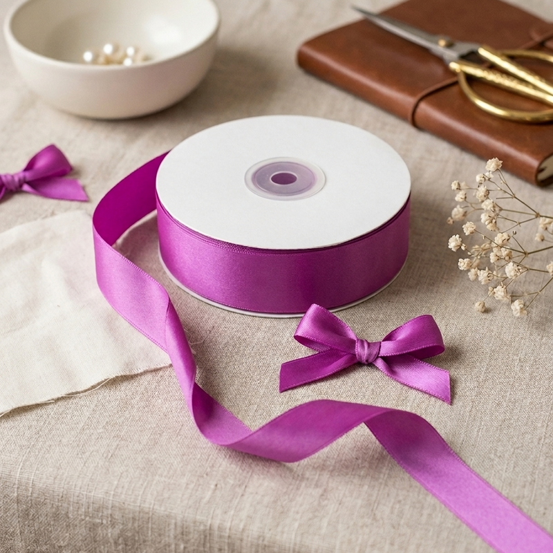 30 Meter Double Face Magenta #183 Ribbon Roll-1