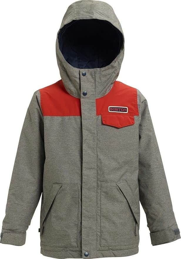 Burton 'Dugout JK' Winter Jacket - Grey/Red (KIDS)-1