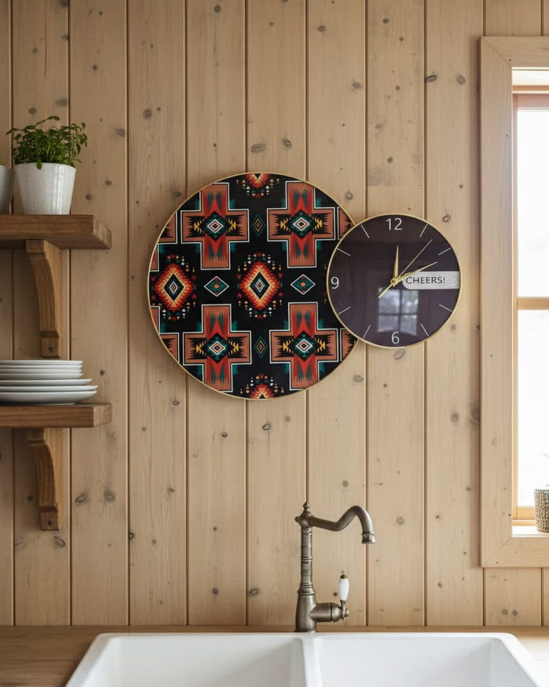 Native Patterm Wall Clock-1