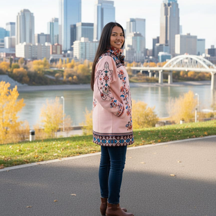 Blush Turtle 3/4-Length Coat-2