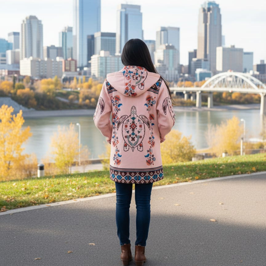 Blush Turtle 3/4-Length Coat-3