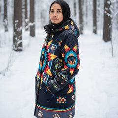 Midnight Bear 3/4-Length Coat-4