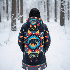 Midnight Bear 3/4-Length Coat-3