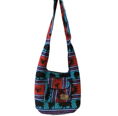 Red and Turquoise white Buffalo Crossbody Bag-1