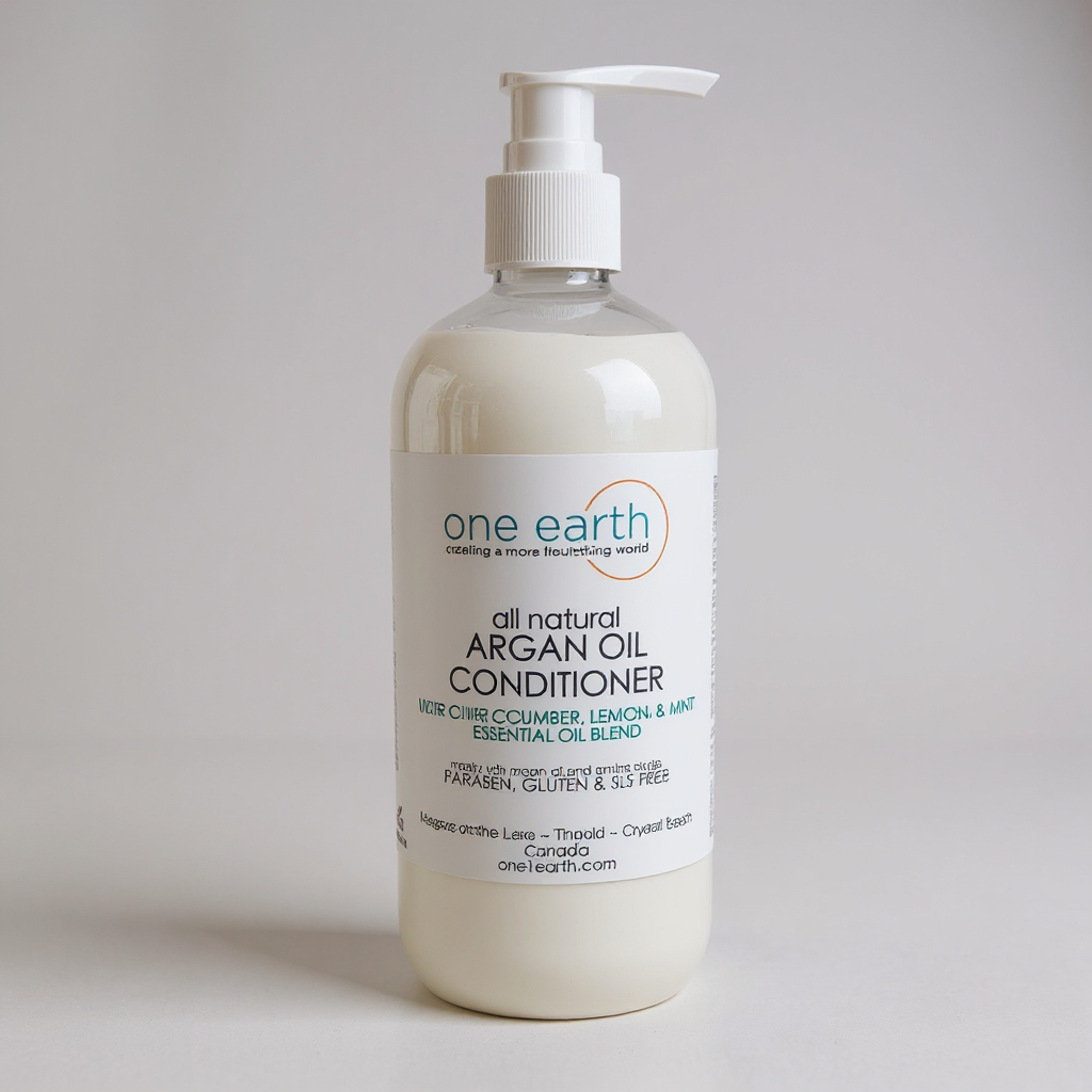 Hair Conditioner with Argan Oil - Cucumber, Lemon + Mint (Refresh)-1