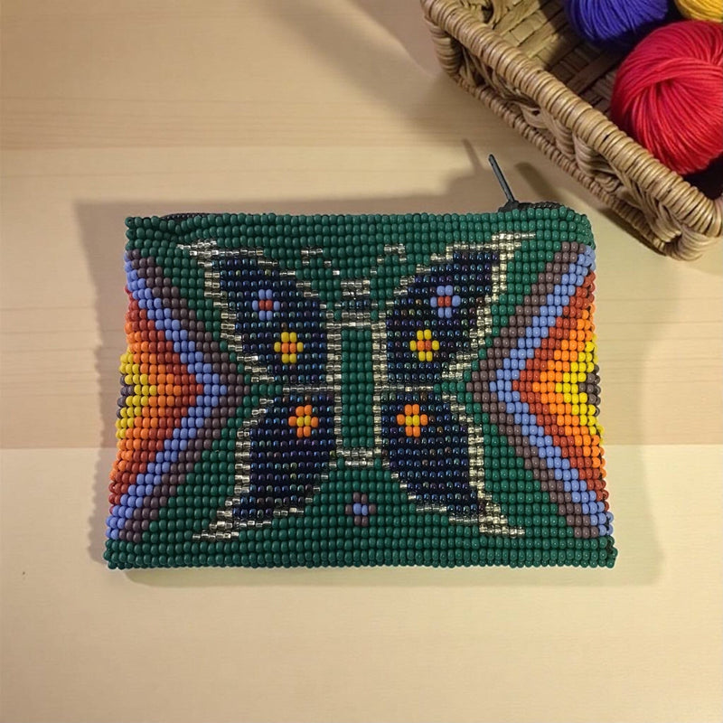 Butterfly Beaded coin purse-2