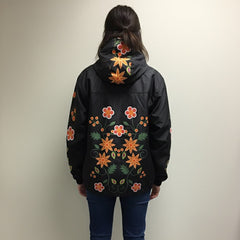 Black Spring Blossom Windbreaker-4