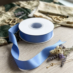 30 Meter Double Face Blue #458 Ribbon Roll-1